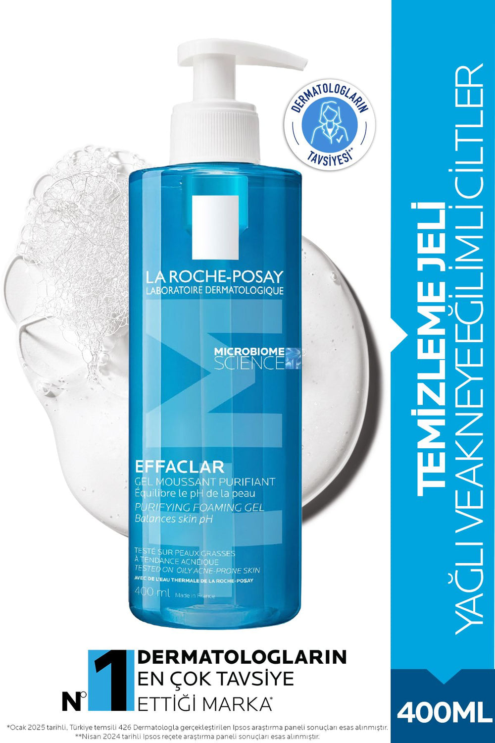 La Roche Posay Yağlı ve Akneye Eğilim Gösteren Cilt Tipleri İçin Effaclar Yüz Temizleyici ve Arındırıcı Jel 400 ml