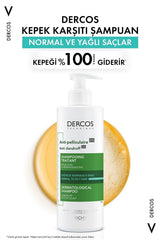 Vichy Dercos Anti Dandruff Normal ve Yağlı Saçlar İçin Kepeklenmeye Karşı Etkili Bakım Şampuanı 390 ml