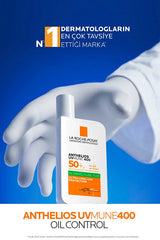 La Roche Posay Anthelios Oil Control Fluid Yağlı/Akneye Eğilimli Ciltler için Yüksek Koruma SPF50+ Güneş Kremi 50ml