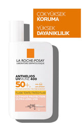 La Roche Posay Anthelios UVMUNE Invisible Fluid Renkli SPF50+ Tüm Cilt Tipleri İçin Akışkan Yüz Güneş Koruyucu 50ml