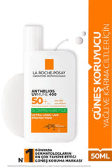 La Roche Posay Anthelios Oil Control Fluid Yağlı/Akneye Eğilimli Ciltler için Yüksek Koruma SPF50+ Güneş Kremi 50ml