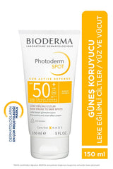 Bioderma Photoderm Spot SPF 50+ Leke Karşıtı Tüm Ciltler için Yüz & Vücut Güneş Kremi 150 ML