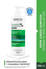 Vichy Dercos Anti Dandruff Normal ve Yağlı Saçlar İçin Kepeklenmeye Karşı Etkili Bakım Şampuanı 390 ml