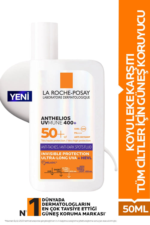 La Roche Posay Anthelios Uvmune Anti Dark Spots Fluid Lekeli Ciltler İçin Yüksek Koruma SPF50+ Yüz Güneş Kremi 50ml