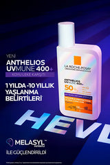 La Roche Posay Anthelios Uvmune Anti Dark Spots Fluid Lekeli Ciltler İçin Yüksek Koruma SPF50+ Yüz Güneş Kremi 50ml